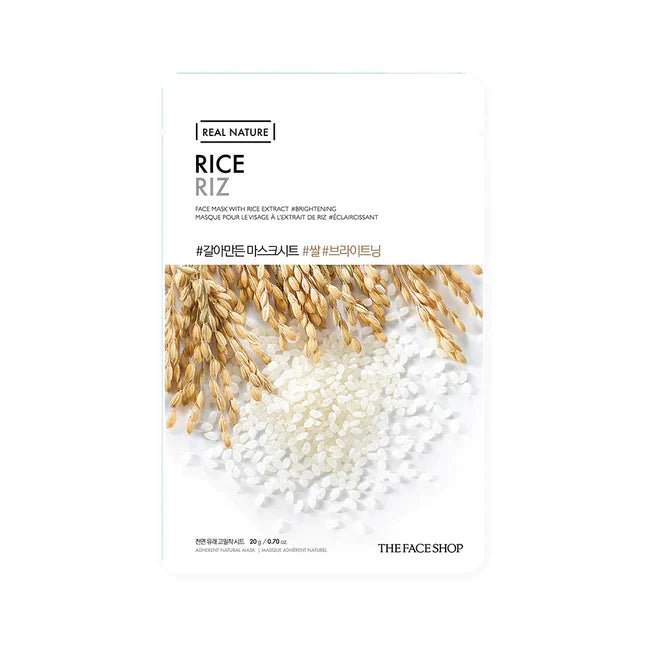 Real Nature Face Mask With Rice Extract - Skin korea