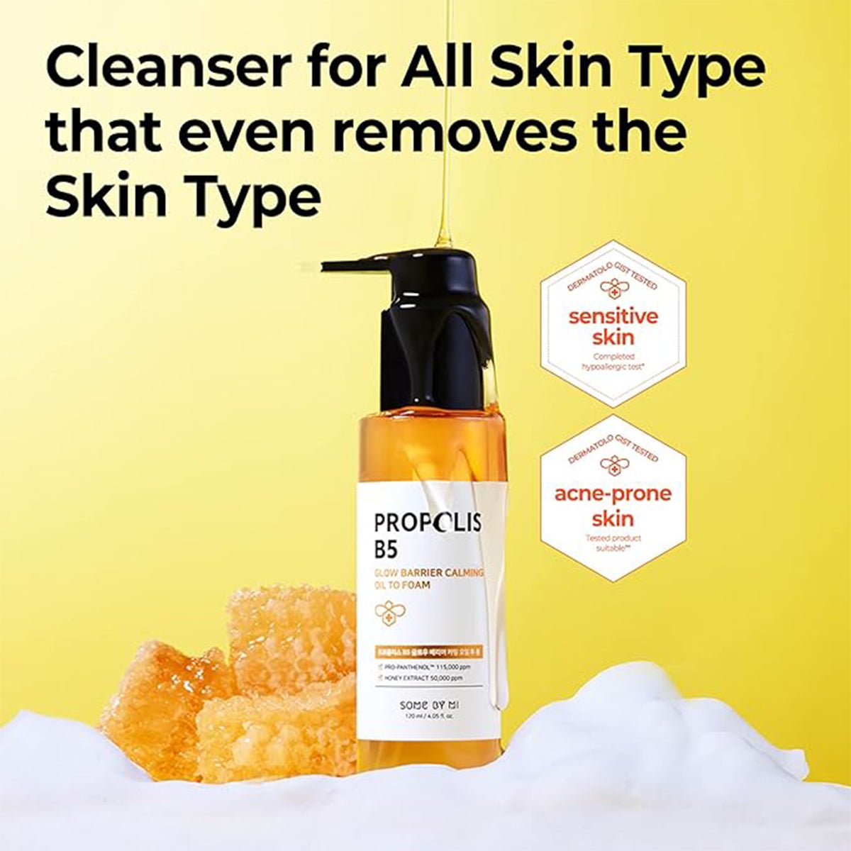 Some By Mi Propolis Glow Barrier Claming Oil To Foam 120Ml - Skin korea