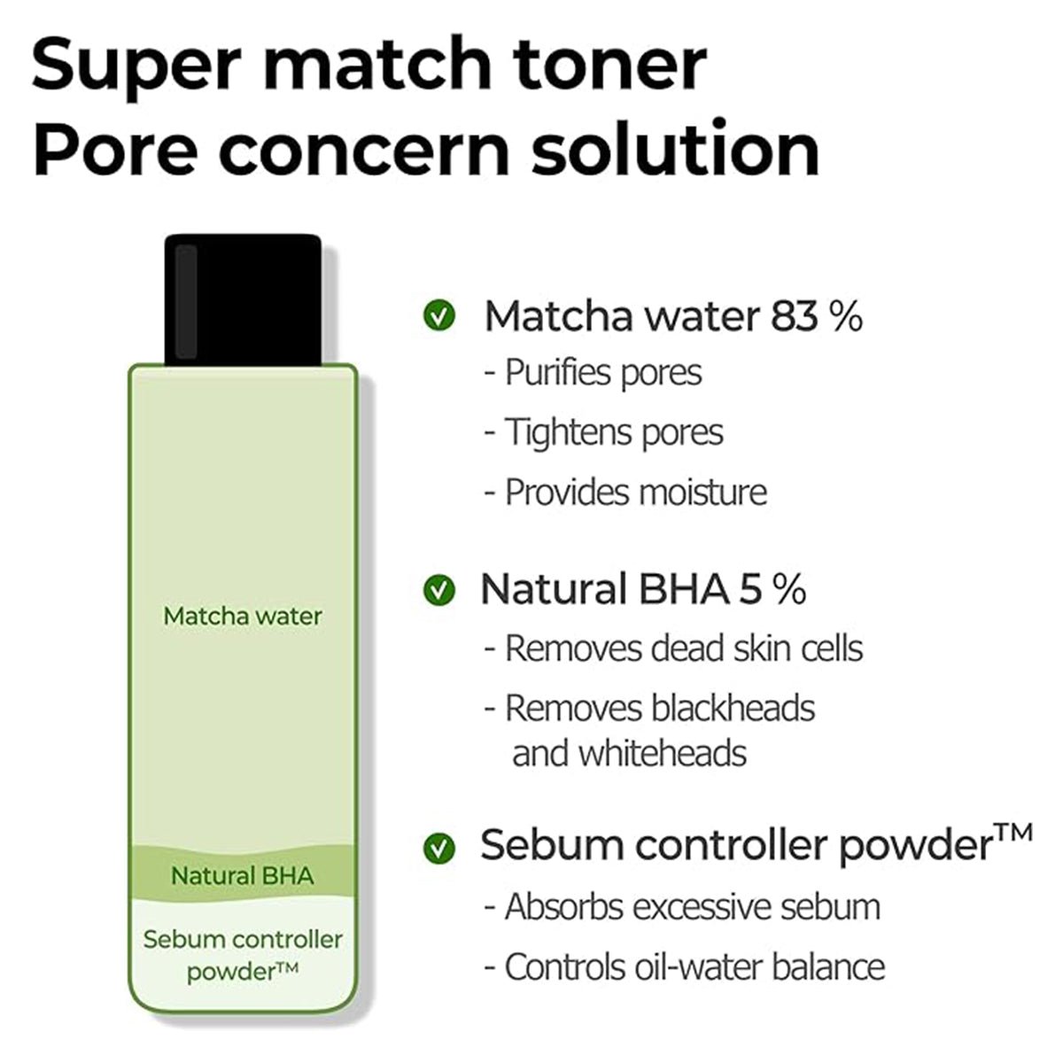 Some By Mi Super Matcha Pore Tightening Toner - Skin korea