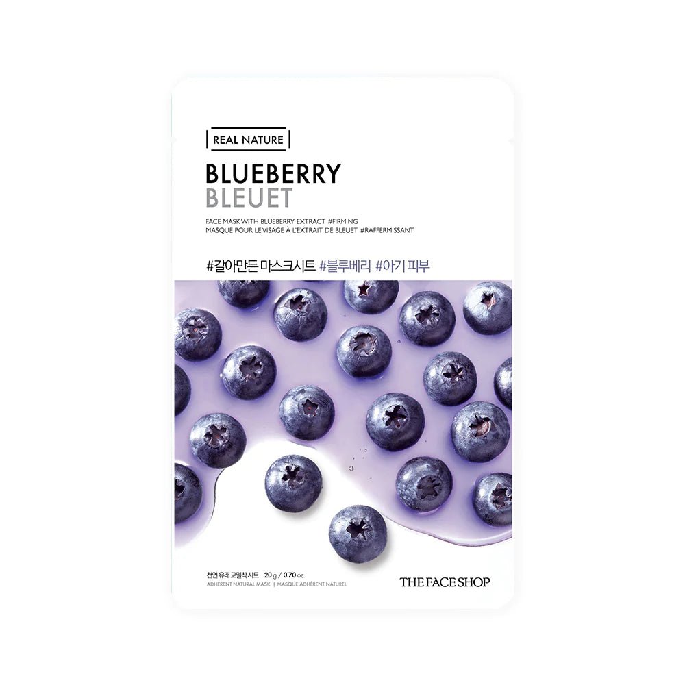 The Face Shop Real Nature Face Mask with Blueberry Extract - Skin korea