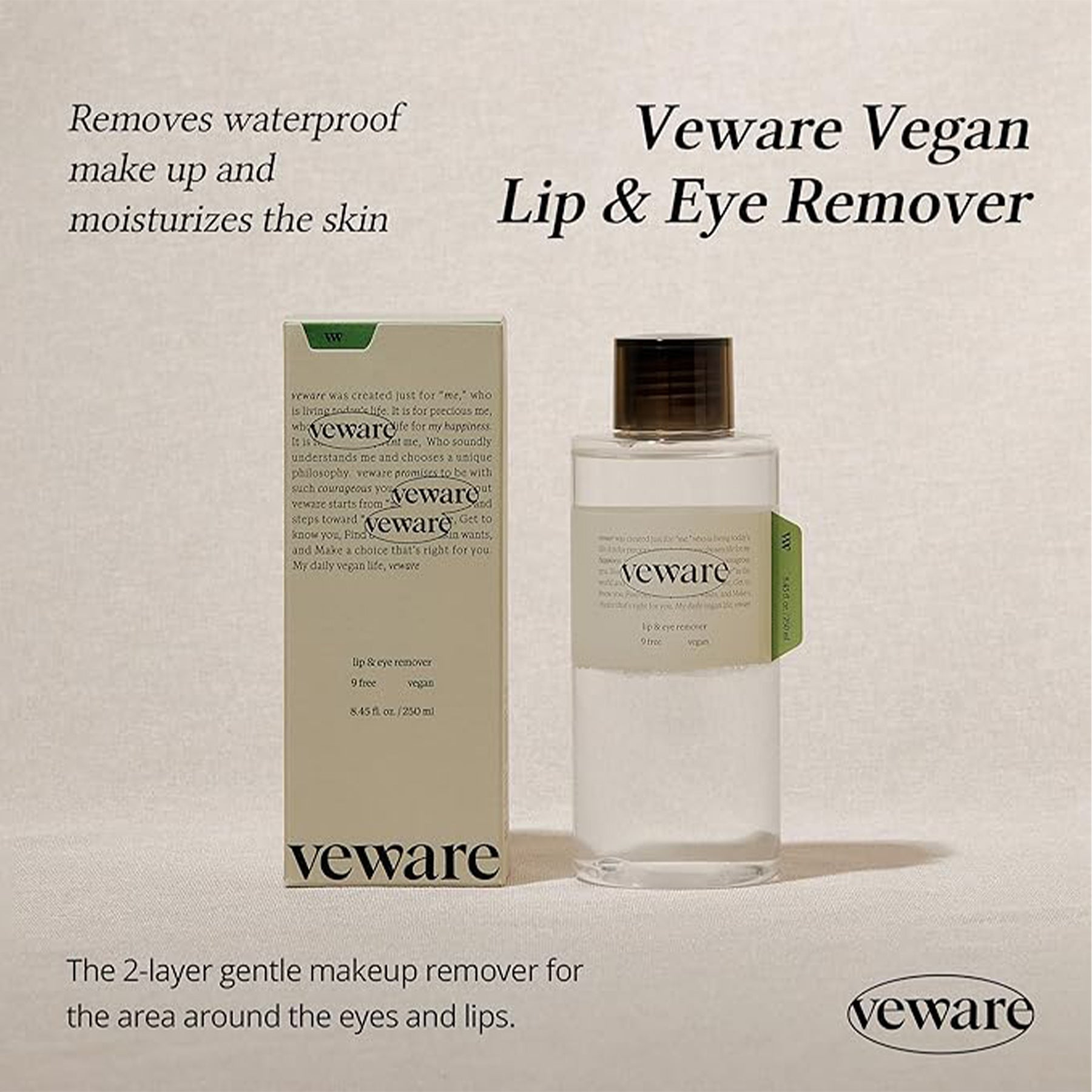 Veware Vegan Lip&Eye Remover 250Ml - Skin korea